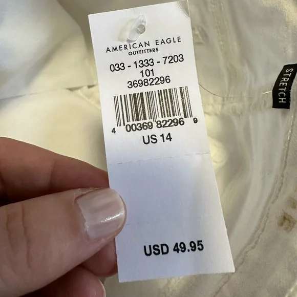 American Eagle White Shorts Stretch - Picture 7 of 8